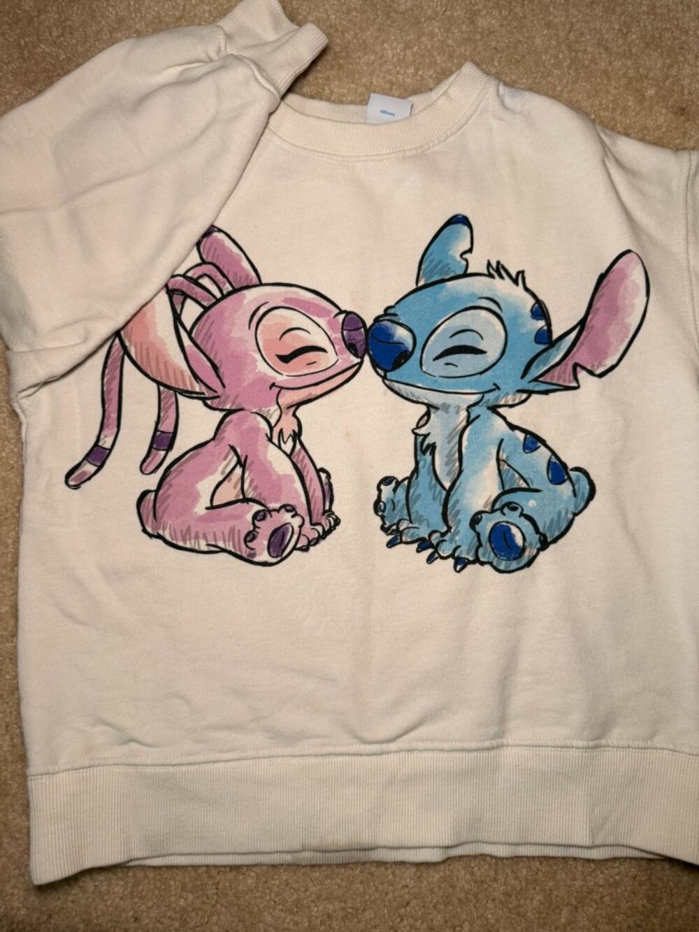 Zara Disney Stitch & Angel Girls Sweatshirt 9–10